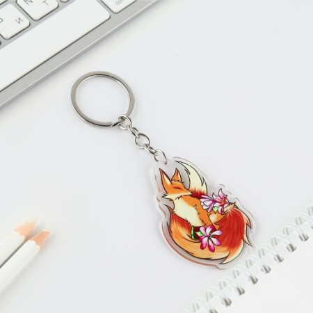 Key keychain 2 pcs "Foxes"-8