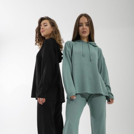 Knitted suit SL, with a hood, 42-44, green-3