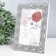 Photo frame plastic 10x15 cm "waves" white with black 18.3x13.5 cm