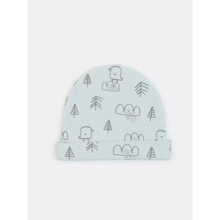 Diamond cocoon with a hat MOWBABY BIRDS, height 62 cm, blue color-4