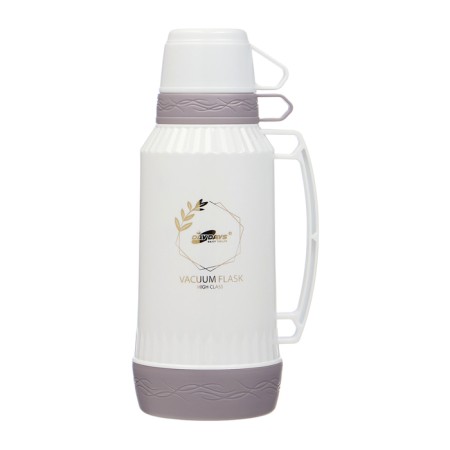 Thermos 1.8 l, with a glass flask, retains heat 12 hours, with a mug, brown
