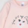 Body baby with a long sleeve "Peas", height 62 cm, white, peach, 2 pcs