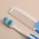 Road set, 2 items: comb, brush, white/blue color