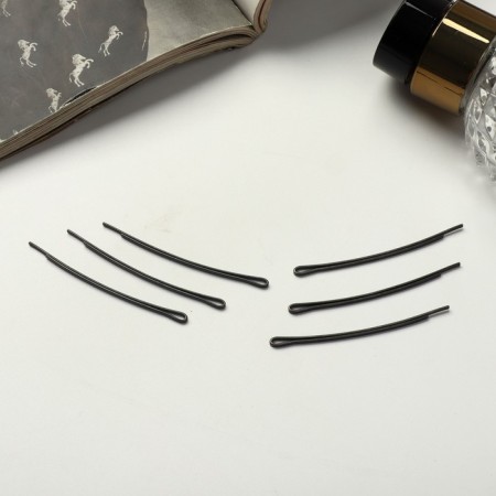 Hair clamp "People" 4.4 cm, black (set 20 pcs)-1
