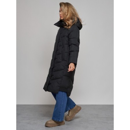 Coat insulated winter female, size 50, black color-18