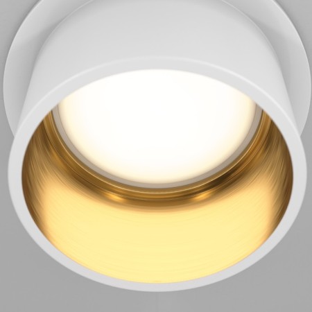 The built-in lamp Technical DL050-01WG, GU10, 1x12 W, 68x68x55 mm, white with gold-1