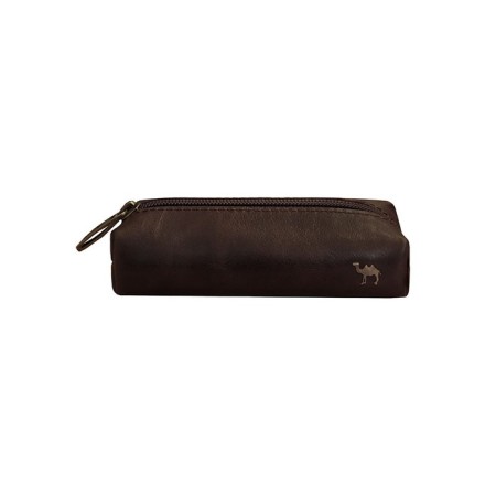 Key of zipper, length 14 cm, brown color