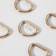 Half rings for bags, d = 20 mm, thickness - 3 mm, 10 pcs, gold color