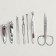 The manicure set "Moore-huma", 7 items, in case, black/white color