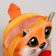 Baby backpack for a girl "Fox" with a heart