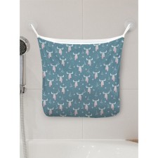 Organizer in a bathtub on suction cups “Fashionable Elk”, for storing toys and little things, size 33x39 cm