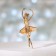 Brooch "Ballerina", pink color in gold