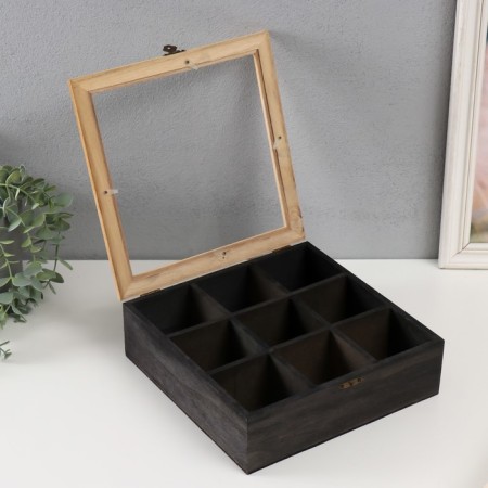 Casket tree with divisions "Square" 24x24x7.5 cm-2