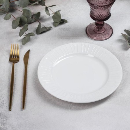 Porcelain dessert plate Gourmet, D = 21.5 cm, white color-1
