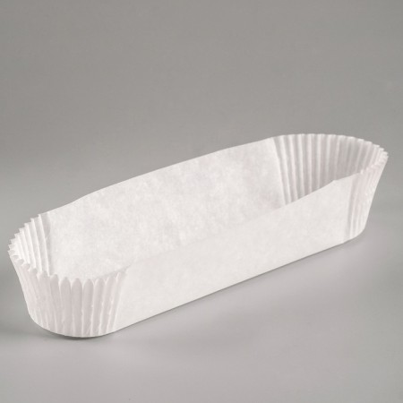 Baking shape white, oval shape, 3.4 x 13.6 x 2.7 cm