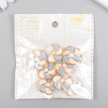 Button plastic for creativity "flower flower" 2.3x2.3x1 cm-3