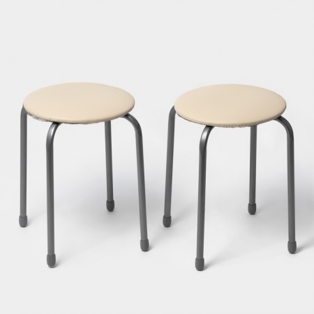 Set of stools "Economy" TE2/SK, 2 pcs, ivory color