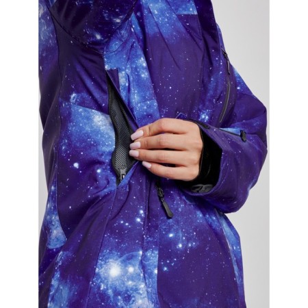 Ski jacket female winter, size 58, blue color-6