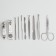 Manicure set "Lucy", 10 objects, leatherette-cherol, color gray color
