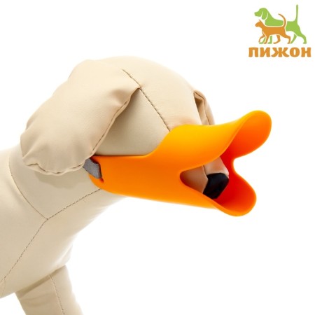 Silicone fixing muzzle, size L (ohm 17 cm, Osh 19-35 cm), orange