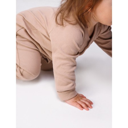 Kombinazon on buttons for children's fashion, height 62 cm, beige color-3