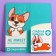 A postcard with a place for chocolate "Corgi", size 19cm x 8.1 cm, density of 200 grams