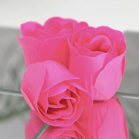 Soap roses, fuchsia, set of 10 pcs.-5