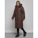Coat insulated winter feminine, size 44, dark brown color