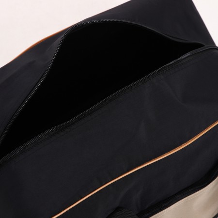 Road bag on wheels, long belt, black/beige color-4