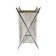 Axentia linen basket, chrome with beige bag, polyester, 44x72x34 cm, 57 liters