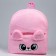 Baby backpack for the girl "Bear", plush, pink color