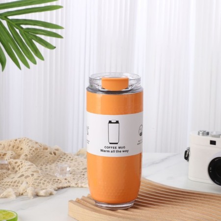 Thermal circle, 440 ml, travel, retains heat up to 6 hours, orange-1