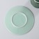 Tea couple ceramic "Profitrol", 3 objects: a cup 180 ml, a saucer d = 13.7 cm, spoon, green color