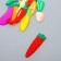 Decor for creativity rubber "Vegetable" set 12 pcs mix 2x6.3 cm