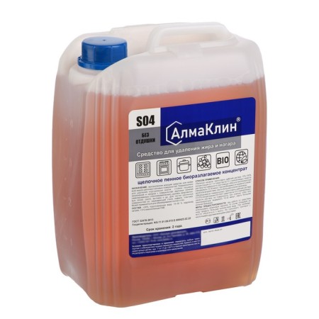 Almaclin S04, 5l. Alkaline detergent for washing grills and ovens (without fragrance) (concentration