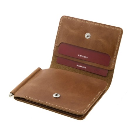 Z-907-40 purse with a clamp Z-933, brown light. Pulap - 40-1