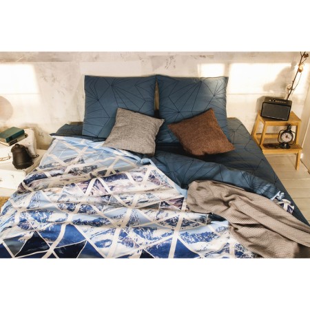 Bed linen "Ethel" duet mountain peaks 143*215 cm - 2 pcs, 220*240 cm, 70*70 cm -2 pcs, 100% HL, calico-8