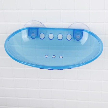 Soap dish on suction cups Bath Collection, plastic, 15.5 × 9.5 × 3 cm, color mix-4