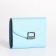 Women's wallet on the button, blue color