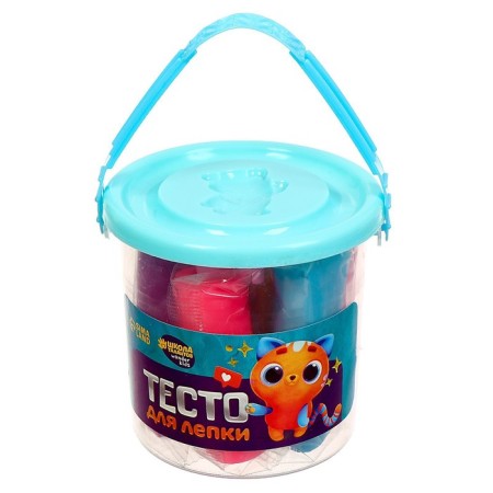 Modeling dough 7 colors, 105 g + 1 mold + lid-form, mix-12