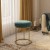 Metal metallic gold/velor turquoise dark