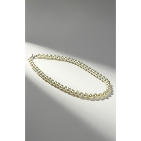 Pearl beads "Bride" beads d = 0.8, milk color, 40 cm-1