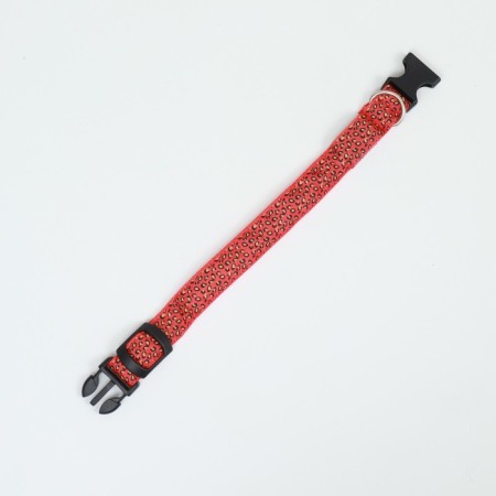 Collar with backlight leopard 3 glow modes Size S, Osh 22-40 x 2.5 cm red red-6