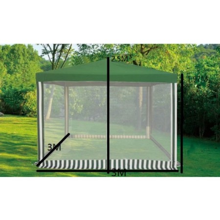 Sadovy tent 3*3m green, closed-1