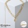 Pype "chain" flat disk 2 threads, color gold, 42 cm