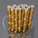 Stars of cocktail tubes, set 12 pcs., Color gold