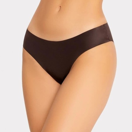 Panties female slips (seamless), chocolate-brown color, rr 46 (m)
