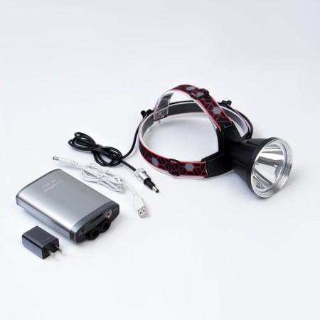 Battery -off flashlight, 10,000 mAh, 30 watts, 1600 lm, P90, USB, 12 hours of operation-1