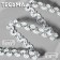 Decorative braid, 10 mm, 10 ± 1 m, white/silver color