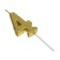Candle in a cake on a skewer, number 4, gold, 4.5x2.5 cm